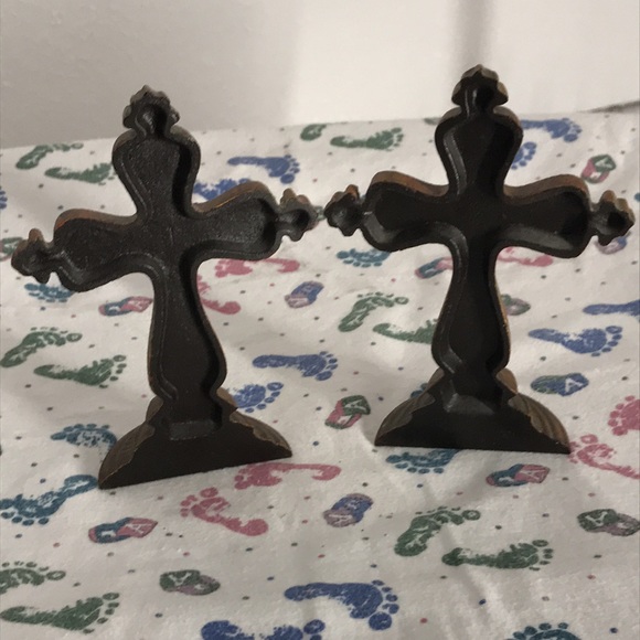 Cast iron Cross Book Stops - Picture 6 of 11